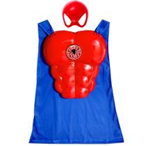 Kit do Aranha Capa Máscara e Peitoral de Brinquedo Fantasia
