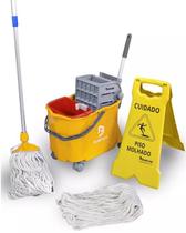 Kit Doblô Flex 20 L Espremedor Lateral Bralimpia Amarelo Kit Doblô Flex 20 L Espremedor Lateral Bralimpia Amarelo