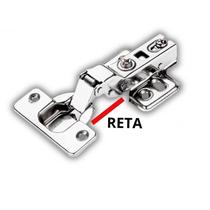 Kit Dobradiça Para Móveis Com Amortecedor Armário Reta Curva 35mm 2, 3, 4, 5 ou 10 PeçasEscolha o seu kit Marca Renna