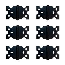 Kit Dobradiça Rustica Mexicana 50 Unidades Epóxi Preto Estilo Colonial Bigfer