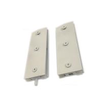 Kit dobradiça superior + inferior jumbo para porta pivotante de vidro temperado blindex - Branco (zamak)
