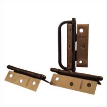 Kit Dobradiças Com Alça Para Porta Camarão Oxidado Ursich Kit Dobradiças Com Alça Para Porta Camarão Oxidado Ursich