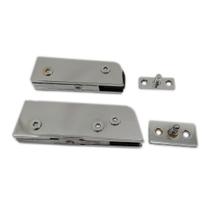 Kit dobradiças + pivôs para porta pivotante de vidro temperado blindex - Cromado Kit dobradiças + pivôs para porta pivotante de vidro temperado blindex - Cromado