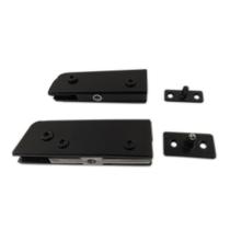 Kit dobradiças + pivôs para porta pivotante de vidro temperado blindex - Preto Kit dobradiças + pivôs para porta pivotante de vidro temperado blindex - Preto
