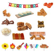 Kit Doces Festa Junina São João 50 Pessoas + Bandeirinhas