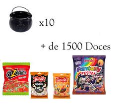Kit Doces Halloween Dia Das Bruxas 1500un + 10 Caldeirões