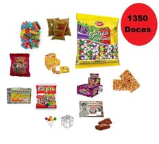 Kit Doces Para Crianças Com 1350 Doces + 150 Saquinhos
