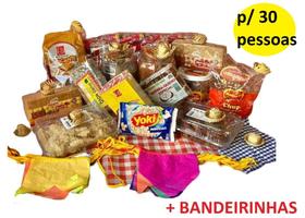 Kit Doces para festa caipira junina 30 pessoas + Bandeirinha