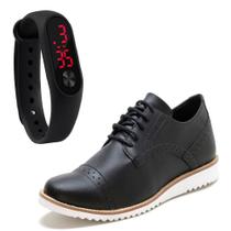 Kit Dockside Casual Ec Shoes Detalhes Em Perfurações Com Relogio