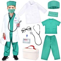 Kit Doctor Costume Toylink Kids Pretend Play com jaleco