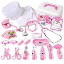 Kit Doctor Phobby durável para crianças com estetoscópio, 27 unidades