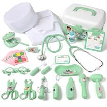 Kit Doctor Phobby durável para crianças com estetoscópio, 27 unidades