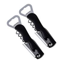 Kit Dois Abridor De Garrafas Saca Rolhas Aço Inox Weck