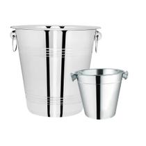 Kit Dois Baldes Aço Inox Profissional 4,6L e 900ml Weck Kit Dois Baldes Aço Inox Profissional 4,6L e 900ml Weck