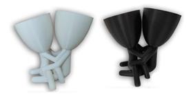 Kit Dois Casais Para 4 Suculentas Vaso Decorativo Namorados
