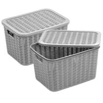 Kit Dois Cestos Ratan 14 Litros Agraplast 964