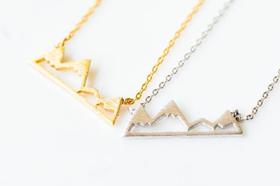 Kit Dois Cordão Montanha Neve Frio Turismo Folheado 18k