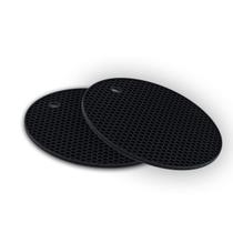 Kit Dois Descanso Redondo Preto 18cm Weck