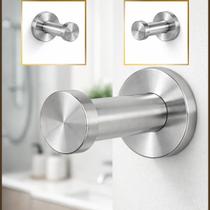 Kit Dois Ganchos Aço Inox 304 Adesivo 3M Prata Escovado Kit Dois Ganchos Aço Inox 304 Adesivo 3M Prata Escovado