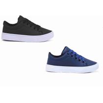 Kit Dois Pares de Tênis Infantil Leve E Resistente Masculino Escolar Dia A Dia Kit Dois Pares de Tênis Infantil Leve E Resistente Masculino Escolar Dia A Dia