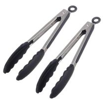 Kit Dois Pegadores com Ponta de Silicone Preto 23cm