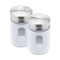 Kit Dois Porta Condimento e Saleiro Branco Weck Kit Dois Porta Condimento e Saleiro Branco Weck