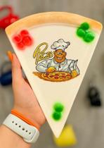 Kit dois pratos tipo fatia pizza em cerâmica