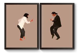 Kit Dois Quadros A3 Pulp Fiction Minimalista Mia E Vincent Kit Dois Quadros A3 Pulp Fiction Minimalista Mia E Vincent