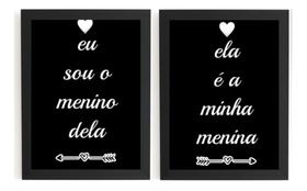 Kit Dois Quadros Decoração Quarto De Casal