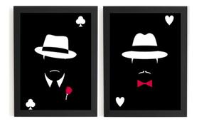 Kit Dois Quadros Zé Pilintra Boemio Cartas De Baralho Kit Dois Quadros Zé Pilintra Boemio Cartas De Baralho