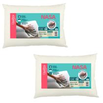 Kit Dois Travesseiros Ortopédicos NASA 50x70x14cm Duoflex NS1118