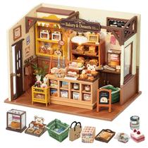 Kit Doll House Diorama Rolife Becka's Bakery com LED 1/24