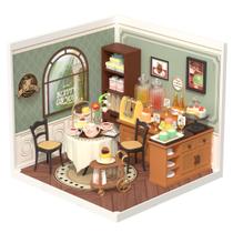 Kit doméstico em miniatura ROBOTIME DIY Plastic House com LED Sweet Sips Tea Kit doméstico em miniatura ROBOTIME DIY Plastic House com LED Sweet Sips Tea