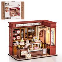 Kit doméstico em miniatura ROBOTIME Honey Dessert Talk com luz LED