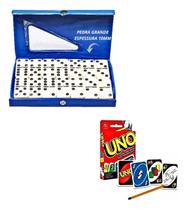Kit Dominó Profissional + Uno Original Cartas Jogo Presente