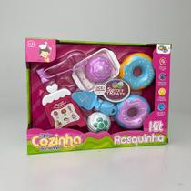 Kit Donut Rosquinhas Comidinhas 8 Peças Brinquedo Infantil