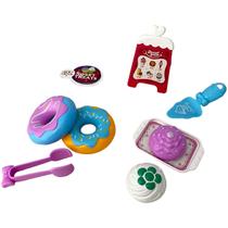 Kit Donut Rosquinhas Comidinhas 8 Peças Brinquedo Infantil