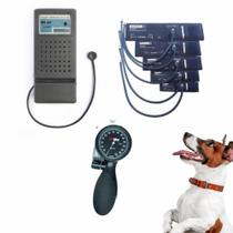 Kit Doppler Vascular Veterinário Medmega + Esfigmomanômetro + Manguitos 1 Via Reutilizavél