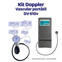 Kit Doppler Veterinário Medmega610v + Manguito + Esfigmo - Brasmed