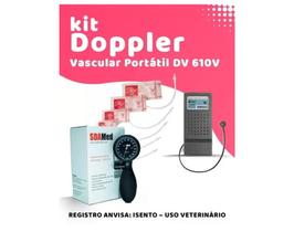 Kit Doppler Veterinário Medmega610v + Manguito + Esfigmo