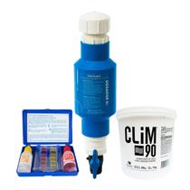 Kit Dosador de Cloro D1 + Pote 1 Kg Clim90 + Estojo de análise Cloro/PH - ClorAcqua