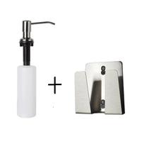 KIT DOSADOR DETERGENTE E PORTA ESPONJA ou RODINHO INOX 304 COM VENTOSA