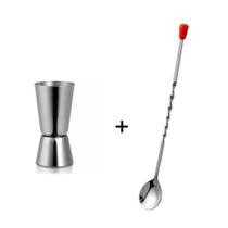 Kit Dosador DUPLO + Bailarina Vermelha Aço Inox