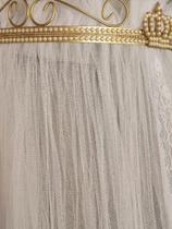 Kit Dossél para Parede Quarto Bebê Dourado com Coroa Realeza e Perolas Strass completo 2pçs Kit Dossél para Parede Quarto Bebê Dourado com Coroa Realeza e Perolas Strass completo 2pçs