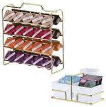 Kit Dourado Suporte 40 Cápsulas Café Três Corações + Porta Sachês Mexedor - Future Kit Dourado Suporte 40 Cápsulas Café Três Corações + Porta Sachês Mexedor - Future