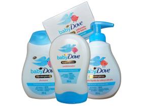 Kit Dove Baby Shampoo + Cond + Sabonete Liquido + Barra