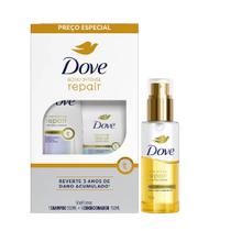 Kit Dove Bond Intense Repair Shampoo 350ml + Condicionador 150ml + Óleo E Sérum 110ml