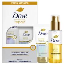 Kit Dove Bond Intense Repair Shampoo + Condicionadoro + Óleo E Sérum + Leave In