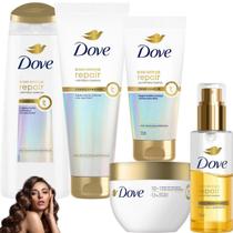 Kit Dove Bond Intense Repair Tratamento Milagroso Óleo Sérum Bio-Protein Care Repara em 1 minuto