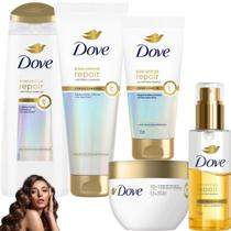 Kit Dove Bond Intense Repair Tratamento Milagroso Óleo Sérum
